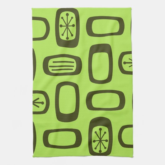 Linge De Cuisine Rectangles arrondies MCM du milieu du siècle Chart (Vertical)