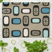 Linge De Cuisine Rectangles arrondies MCM du milieu du siècle Gold (Plié)