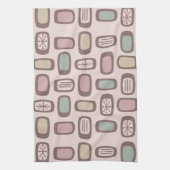 Linge De Cuisine Rectangles arrondies MCM du milieu du siècle Pink (Vertical)
