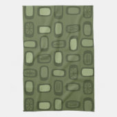 Linge De Cuisine Rectangles arrondies MCM du milieu du siècle vert  (Vertical)