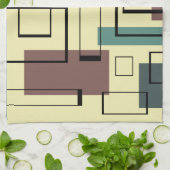 Linge De Cuisine Rectangles modernes du milieu du siècle (Plié)