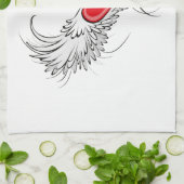 Linge De Cuisine Red Angel Coeur avec ailes (Plié)