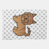 Linge De Cuisine Red Australian Terrier mignon chien de dessin (Horizontal)