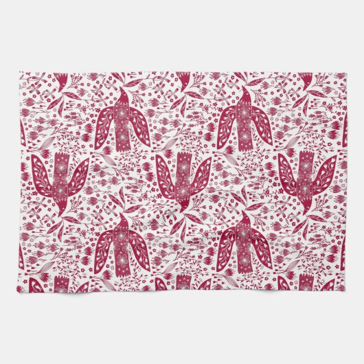Linge De Cuisine Red Bird Art (Horizontal)