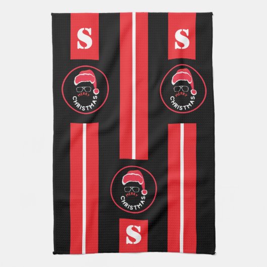 Linge De Cuisine Red Black Noël (Vertical)