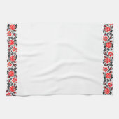 Linge De Cuisine Red & Black Rose cross-stitch Russian Pattern (Horizontal)