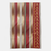 Linge De Cuisine Red Christmas Fa La La Motif#27 ID1009 (Vertical)