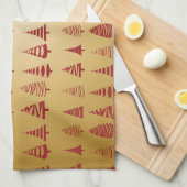 Linge De Cuisine Red Christmas se bat contre l'or (Quart Plié)