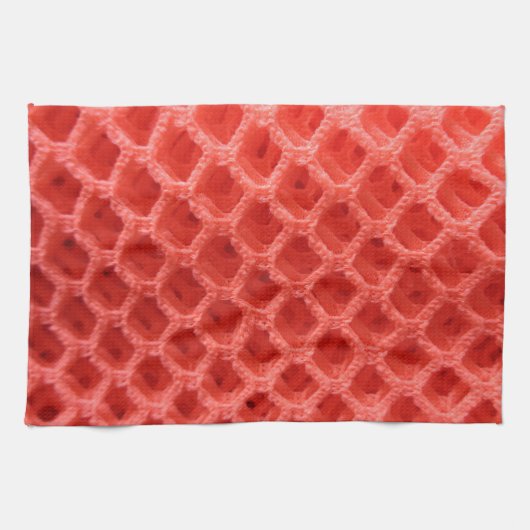 Linge De Cuisine Red Colored crochet Fabric Look (Horizontal)