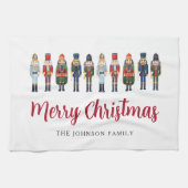 Linge De Cuisine Red Cute Nutcracker Joyeux Noël (Horizontal)