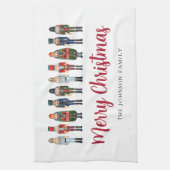 Linge De Cuisine Red Cute Nutcracker Joyeux Noël (Vertical)