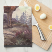 Linge De Cuisine Red Deer par Winifred Austen, Animaux sauvages Vin (Quart Plié)
