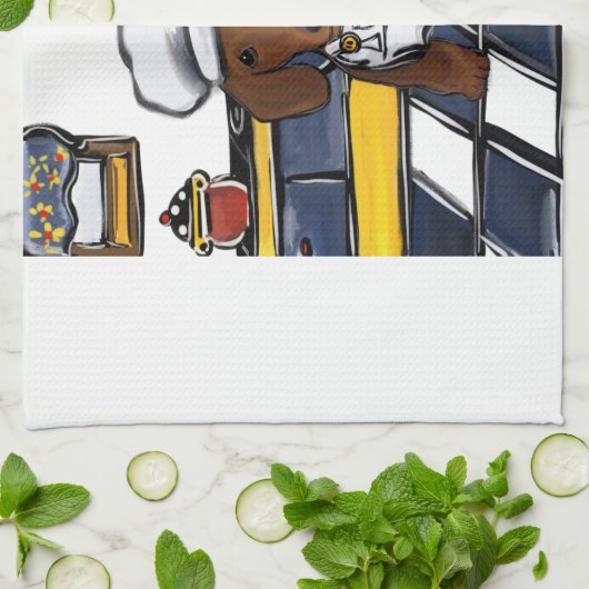 Linge De Cuisine Red Doxie Chef (Plié)