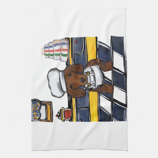 Linge De Cuisine Red Doxie Chef (Vertical)