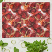 Linge De Cuisine Red Fire Pattern (Plié)