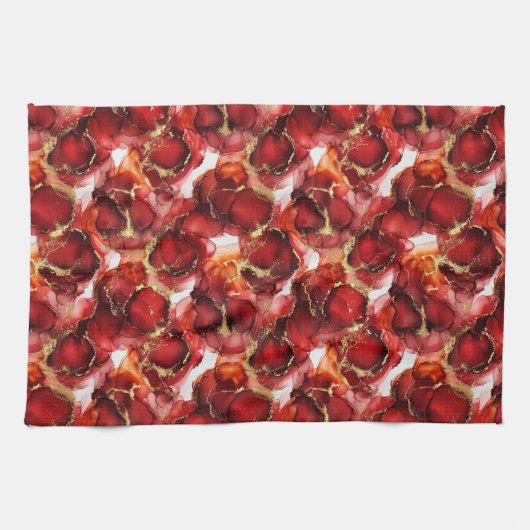 Linge De Cuisine Red Fire Pattern (Horizontal)