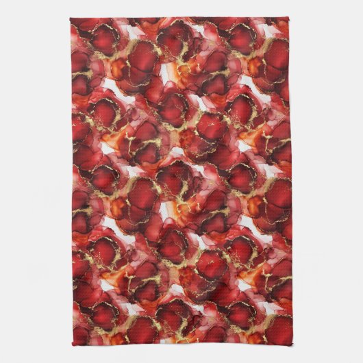 Linge De Cuisine Red Fire Pattern (Vertical)