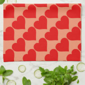Linge De Cuisine Red Heart Shape Love Classic Simple Minimalisme (Plié)