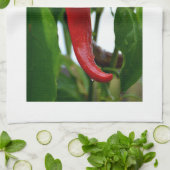 Linge De Cuisine Red Hot Chili Pepper Spicy Hot Personnalisable (Plié)