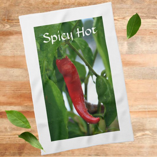 Linge De Cuisine Red Hot Chili Pepper Spicy Hot Personnalisable