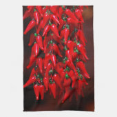 Linge De Cuisine Red Hot Hanging Chili Peppers Image Design (Vertical)