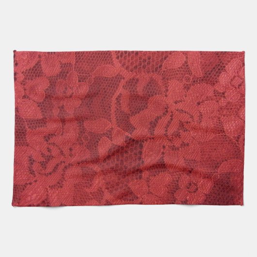 Linge De Cuisine Red Lace (Horizontal)