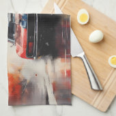 Linge De Cuisine Red Muscle Car direction (Quart Plié)