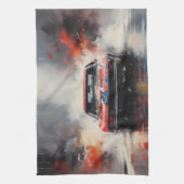 Linge De Cuisine Red Muscle Car direction (Vertical)