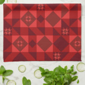 Linge De Cuisine Red Nordic Star Noël brillant (Plié)