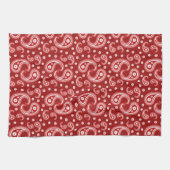 Linge De Cuisine Red Paisley (Horizontal)