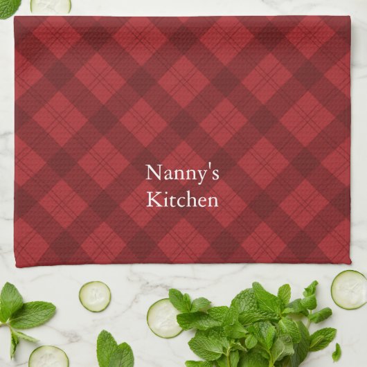 Linge De Cuisine Red Plaid Christmas (Plié)
