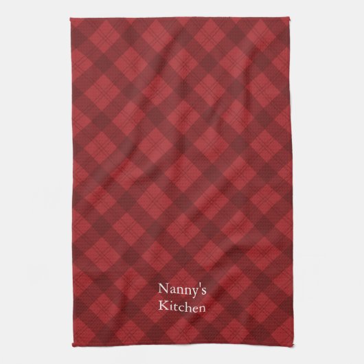 Linge De Cuisine Red Plaid Christmas (Vertical)