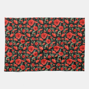 Linge De Cuisine Red Poppy