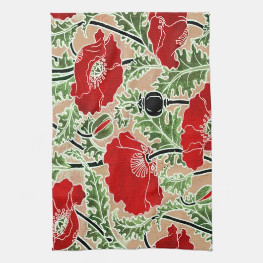 Linge De Cuisine Red Poppy (Vertical)