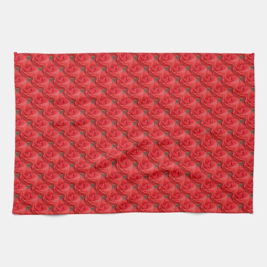 Linge De Cuisine Red Rose Flower Nature (Horizontal)