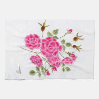 Linge De Cuisine Red Rose kitchen tea towel