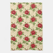 Linge De Cuisine Red rose vintage pattern (Vertical)