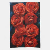 Linge De Cuisine Red Roses Art Kitchen Towel (Vertical)