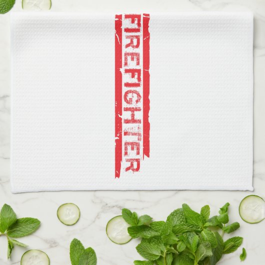 Linge De Cuisine Red Rustic Pompier pompier Manly Cool (Plié)