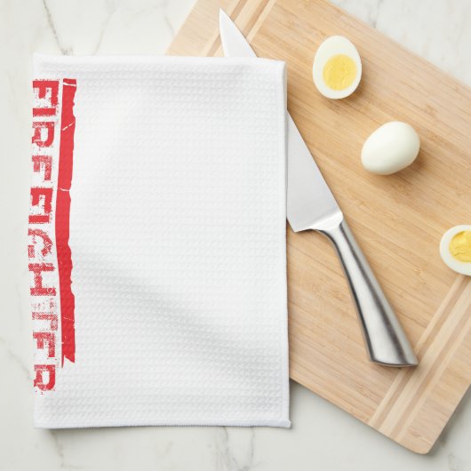 Linge De Cuisine Red Rustic Pompier pompier Manly Cool (Quart Plié)