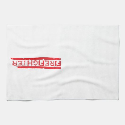 Linge De Cuisine Red Rustic Pompier pompier Manly Cool (Horizontal)