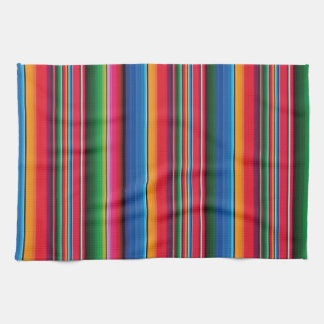 Linge De Cuisine Red Serape Saltillo traditional mexican blanket