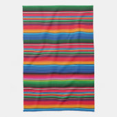 Linge De Cuisine Red Serape Saltillo traditional mexican blanket (Vertical)