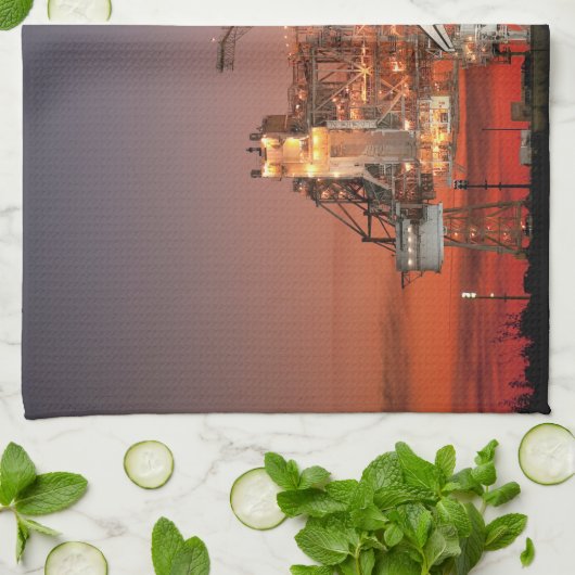 Linge De Cuisine Red Sky for Space Shuttle Atlantis Launch (Plié)