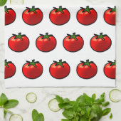 Linge De Cuisine Red Tomato Whimsical Custom Art (Plié)