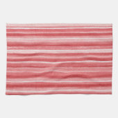 Linge De Cuisine Red White Blush Pink Stripes (Horizontal)