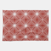 Linge De Cuisine Red White menthe bonbon starburst Festive (Horizontal)