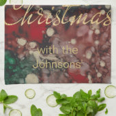 Linge De Cuisine Reds Green Golds Personnaliser Cuisine (Plié)