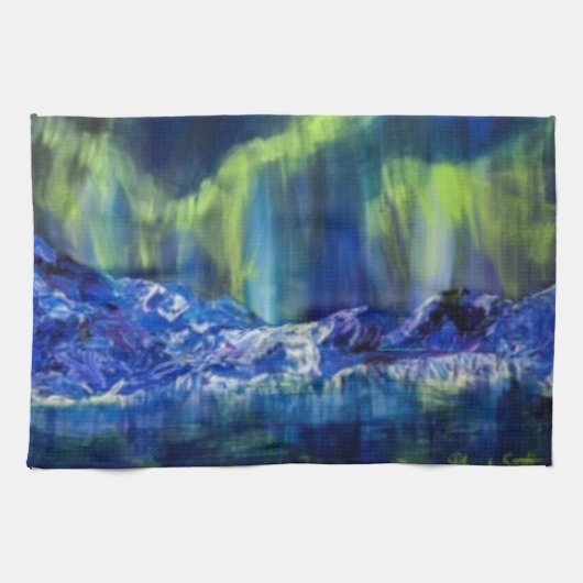 Linge De Cuisine Reflets glaciaires (Horizontal)