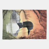 Linge De Cuisine Réflexions sur le Loon (Horizontal)